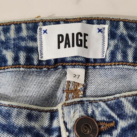 2/$30 NWOT Paige Distressed Straight Leg Jeans Size 27 - Picture 3 of 5